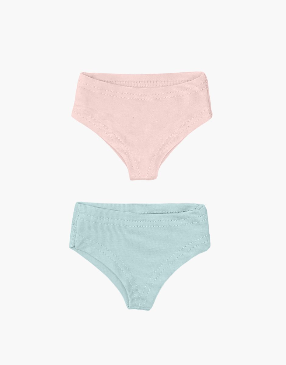 Mini Panchas - Lot de 2 culottes bleu / rose