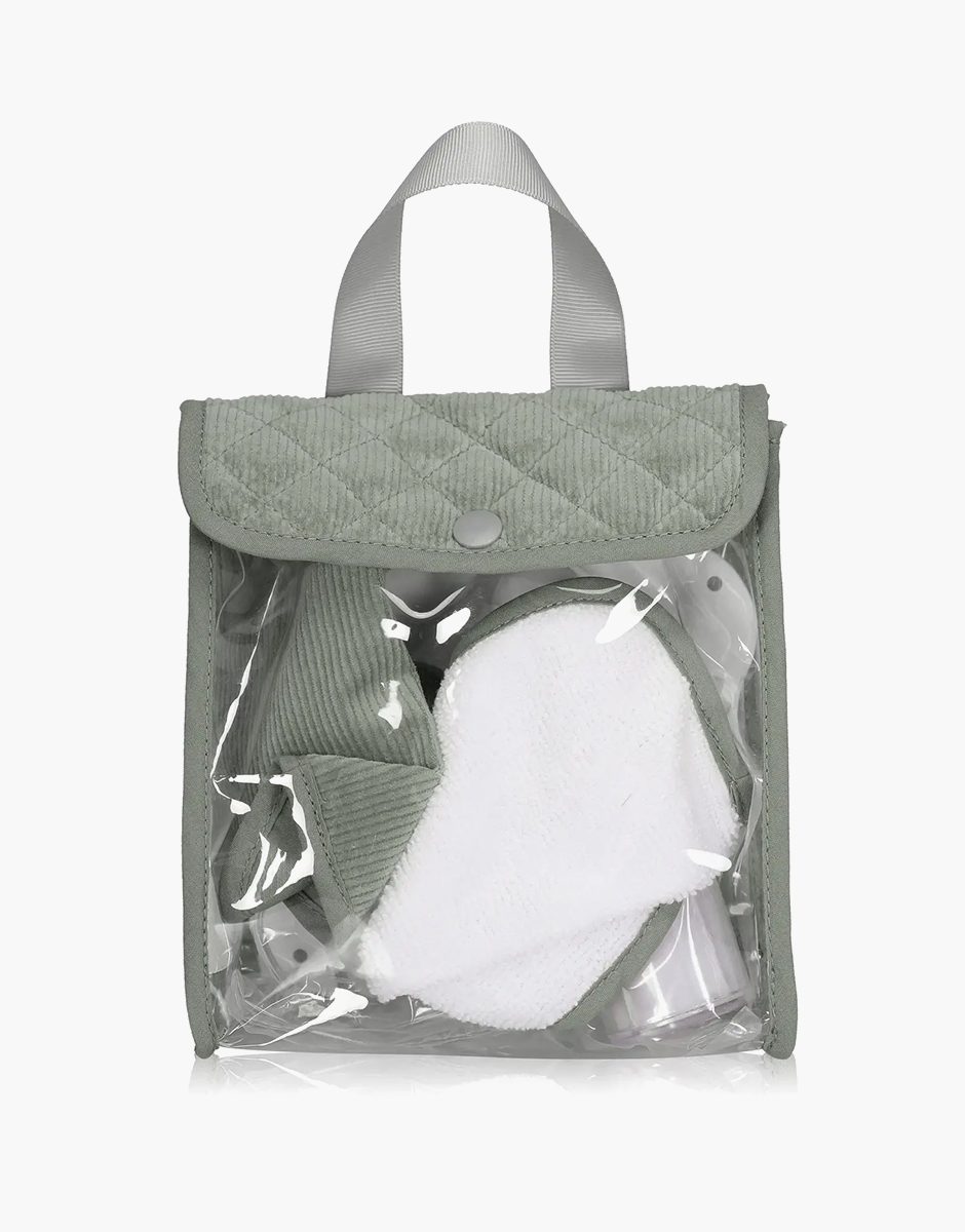 Set dinette en plastique dans sa trousse vert menthe